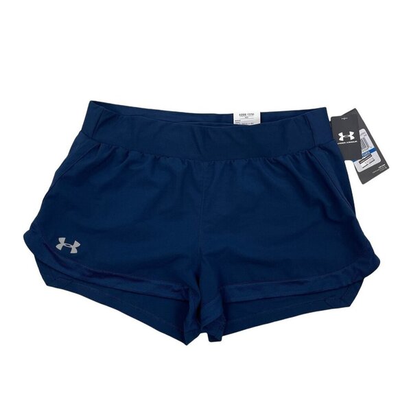 Under Armour Pants - NEW Under Armour Speedpocket Shorts Womens XL Fitted NWT Blue Running Athletic